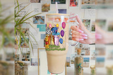 Cargar imagen en el visor de la galería, Wini The Pooh Tumbler Glass Cup With Lid And Straw
