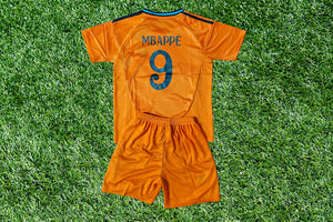 Madrid Star - Orange Soccer Fan Kit with Jersey and Shorts for Kids