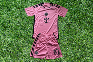 Miami Soccer Legend - Pink Fan Jersey & Shorts Set for Kids Inspired by the Iconic 10