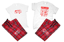 將圖片載入圖庫檢視器 Crazy WifeFlannel Pants, Christmas Pajamas, Red White_White
