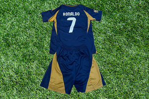 Youth Soccer Jersey Set - #7 Navy Blue Fan Jersey and Shorts for Kids, Ideal for Sports and Play