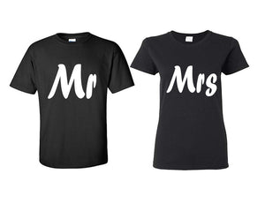 Mr and Mrs matching couple shirts.Couple shirts, Black t shirts for men, t shirts for women. Couple matching shirts.