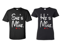 將圖片載入圖庫檢視器 She&#39;s Mine He&#39;s Mine matching couple shirts.Couple shirts, Black t shirts for men, t shirts for women. Couple matching shirts.
