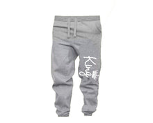 Load image into Gallery viewer, Black Grey color King design Jogger Pants for Man.
