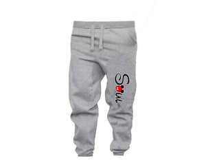 Black Grey color Soul design Jogger Pants for Man.