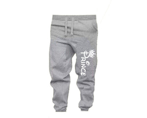 Black Grey color Prince design Jogger Pants for Man.