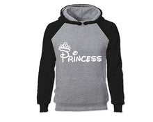 將圖片載入圖庫檢視器 Black Grey color Princess design Hoodie for Woman
