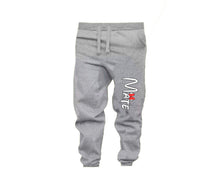 Load image into Gallery viewer, Black Grey color Mate design Jogger Pants for Woman

