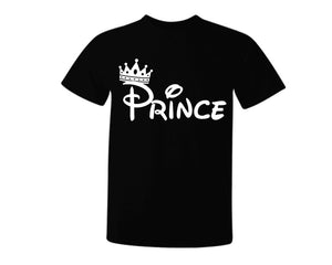 Black color Prince design T Shirt for Man.
