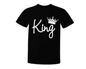Black color King design T Shirt for Man.