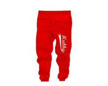Load image into Gallery viewer, Black Red color Hubby design Jogger Pants for Man.
