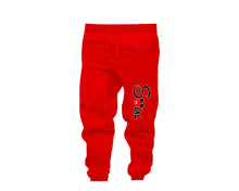 Cargar imagen en el visor de la galería, Black Red color Soul design Jogger Pants for Man.
