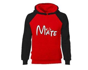Black Red color Mate design Hoodie for Woman