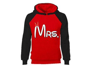 Black Red color MRS design Hoodie for Woman