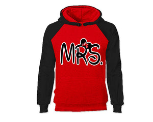 Black Red color MRS design Hoodie for Woman