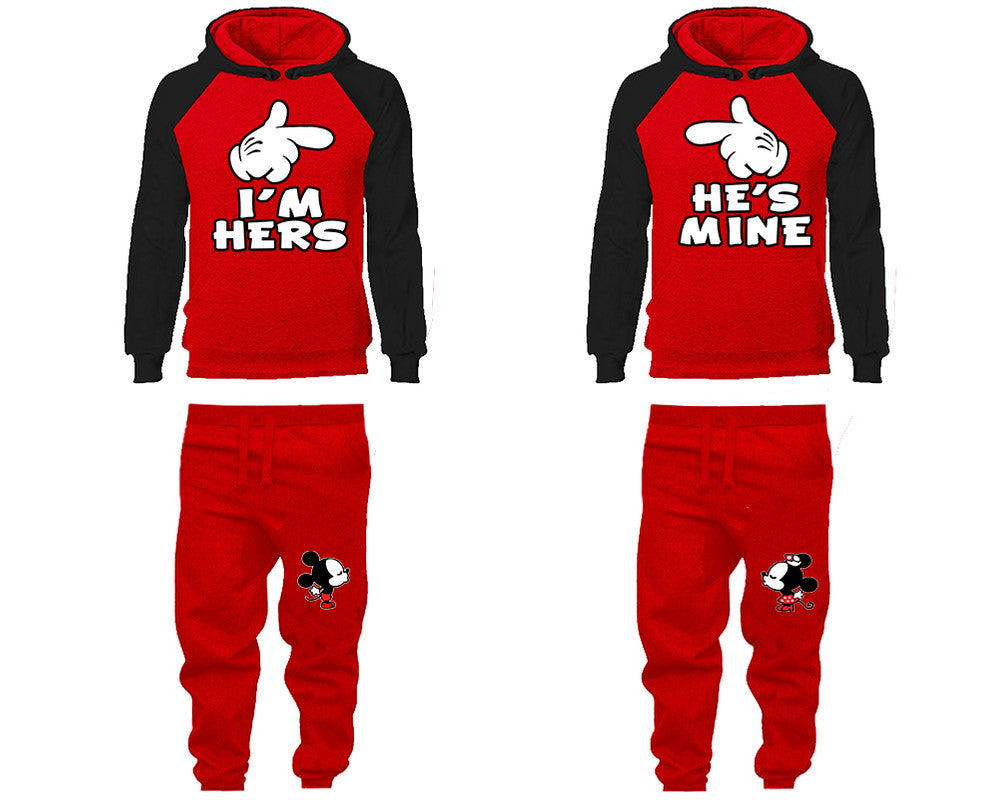 Mickey and Minnie Hoodie and Sweatpants 4 Pcs Sets for Couples. – CaliWeston
