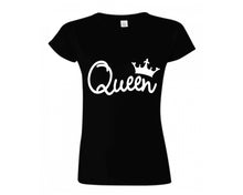 將圖片載入圖庫檢視器 Black color Queen design T Shirt for Woman
