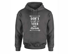 Load image into Gallery viewer, Dont Quit Your Day Dream inspirational quote hoodie. Charcoal Hoodie, hoodies for men, unisex hoodies

