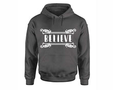 이미지를 갤러리 뷰어에 로드 , Believe inspirational quote hoodie. Charcoal Hoodie, hoodies for men, unisex hoodies
