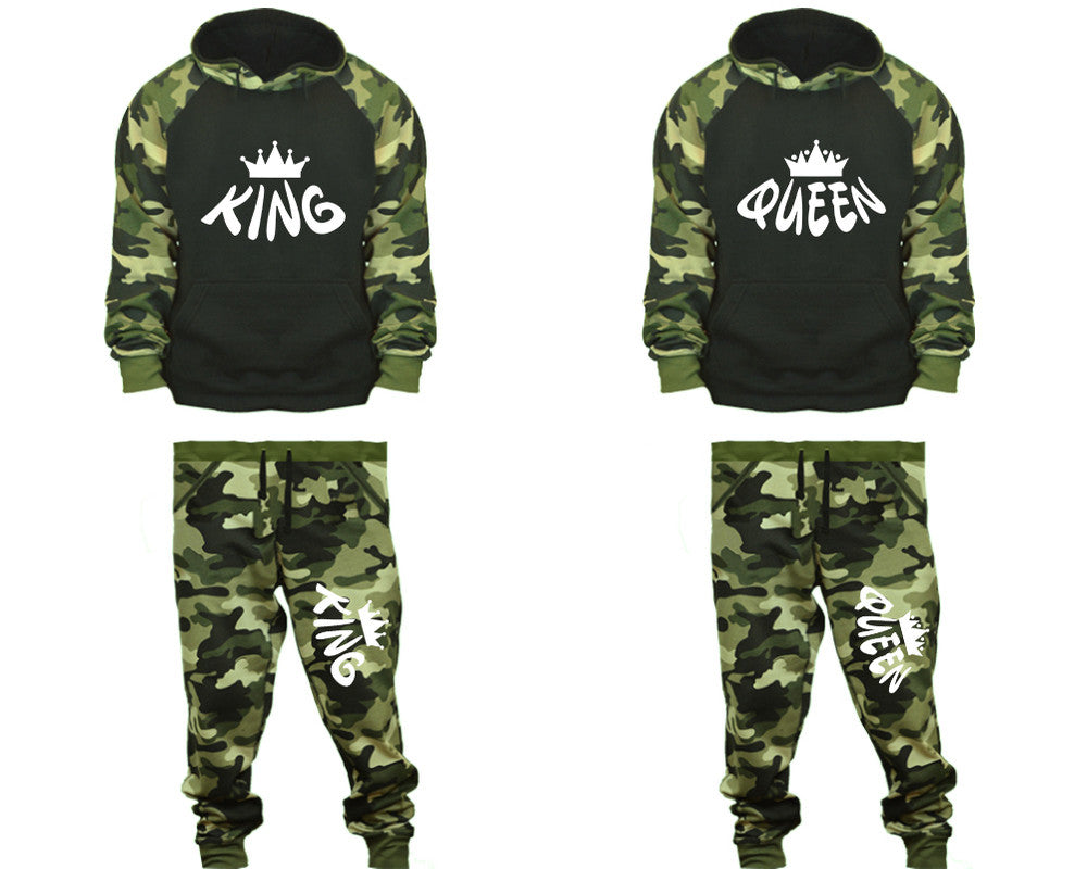 King queen hoodie camouflage best sale