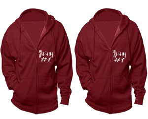 She's My Number 1 and He's My Number 1 zipper hoodies, Matching couple hoodies, Cranberry Cavier zip up hoodie for man, Cranberry Cavier zip up hoodie womens