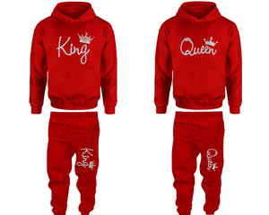 King and Queen matching top and bottom set, Silver Foil hoodie and sweatpants sets for mens hoodie and jogger set womens. Matching couple joggers.