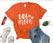 Load image into Gallery viewer, Dog Mom t shirts for women. Custom t shirts, ladies t shirts. Orange shirt, tee shirts.
