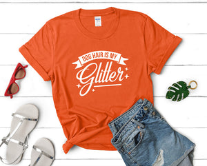 Dog Hair is My Glitter t shirts for women. Custom t shirts, ladies t shirts. Orange shirt, tee shirts.