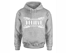 Cargar imagen en el visor de la galería, Believe inspirational quote hoodie. Sports Grey Hoodie, hoodies for men, unisex hoodies
