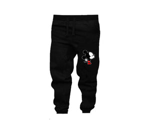 Grey Black color Mickey design Jogger Pants for Man.