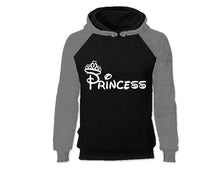 將圖片載入圖庫檢視器 Grey Black color Princess design Hoodie for Woman
