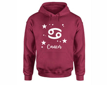 Cargar imagen en el visor de la galería, Cancer Zodiac Sign hoodies. Maroon Hoodie, hoodies for men, unisex hoodies
