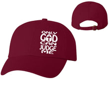 Load image into Gallery viewer, Only God Can Judge Me designer baseball hats, vinyl design baseball caps, heat transfer cap
