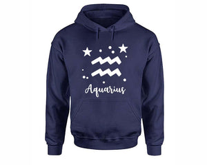 Aquarius Zodiac Sign hoodies. Navy Blue Hoodie, hoodies for men, unisex hoodies
