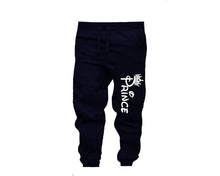 Load image into Gallery viewer, Navy Blue color Prince design Jogger Pants for Man.
