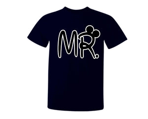 Navy Blue color MR design T Shirt for Man.