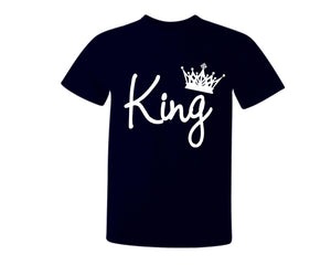 Navy Blue color King design T Shirt for Man.