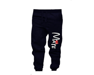 Navy Blue color Mate design Jogger Pants for Woman