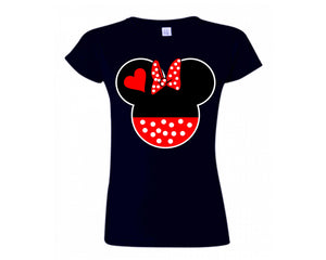 Navy Blue color Minnie design T Shirt for Woman