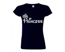 이미지를 갤러리 뷰어에 로드 , Navy Blue color Princess design T Shirt for Woman
