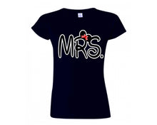 Load image into Gallery viewer, Navy Blue color MRS design T Shirt for Woman
