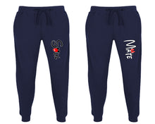 이미지를 갤러리 뷰어에 로드 , Soul and Mate matching jogger pants, Navy Blue sweatpants for mens, jogger set womens. Matching couple joggers.
