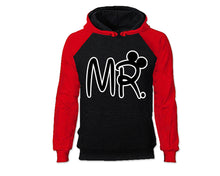 Load image into Gallery viewer, Red Black color MR design Hoodie for Man.
