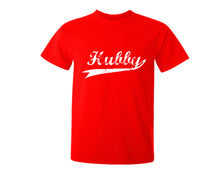 Load image into Gallery viewer, Red color Hubby design T Shirt for Man.
