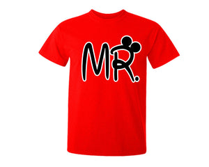 Red color MR design T Shirt for Man.