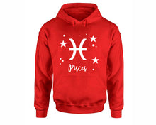 Load image into Gallery viewer, Pisces Zodiac Sign hoodies. Red Hoodie, hoodies for men, unisex hoodies
