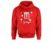 Load image into Gallery viewer, Scorpio Zodiac Sign hoodies. Red Hoodie, hoodies for men, unisex hoodies
