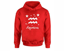 Load image into Gallery viewer, Aquarius Zodiac Sign hoodies. Red Hoodie, hoodies for men, unisex hoodies
