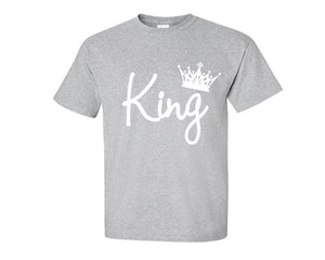 Sports Grey color King design T Shirt for Man.