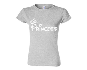 Sports Grey color Princess design T Shirt for Woman